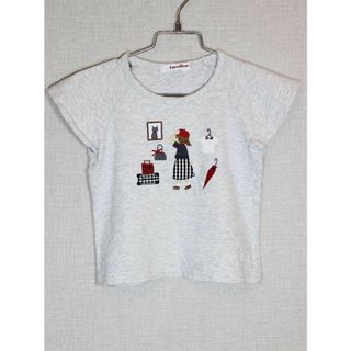 ファミリア(familiar)の[ファミリア/familiar]100cm 半袖カットソー/半袖Tシャツ グレー【中古】子供服 キッズ kids 女の子 夏 225032 tops(Tシャツ/カットソー)