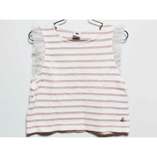 プチバトー(PETIT BATEAU)の‡プチバトー/PETIT BATEAU‡128cm ノースリーブ/カットソー/袖なし 白×ピンク【中古】子供服 キッズ kids 女の子 夏 206032 tops(Tシャツ/カットソー)