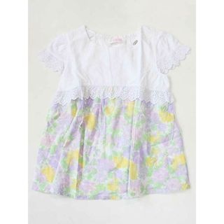 メゾピアノ(mezzo piano)の☆メゾピアノ/mezzo piano☆140cm 半袖Tシャツ/半袖カットソー 白×紫系 【中古】子供服 キッズ kids ジュニア 女の子 夏 414032 tops(Tシャツ/カットソー)