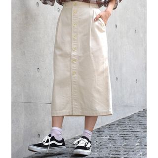 ダブルクローゼット(w closet)のw closet ナローシルエット前ボタンスカート(ロングスカート)