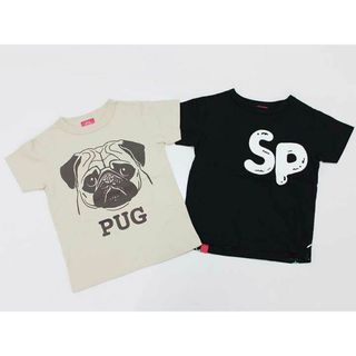 ◇オジコ/OJICO◇100cm 半袖Tシャツ/半袖カットソー2点set ベージュ×ブラウン＆黒×白【中古】【ネット限定】子供服 キッズ kids 男の子 夏 325032 tops(Tシャツ/カットソー)