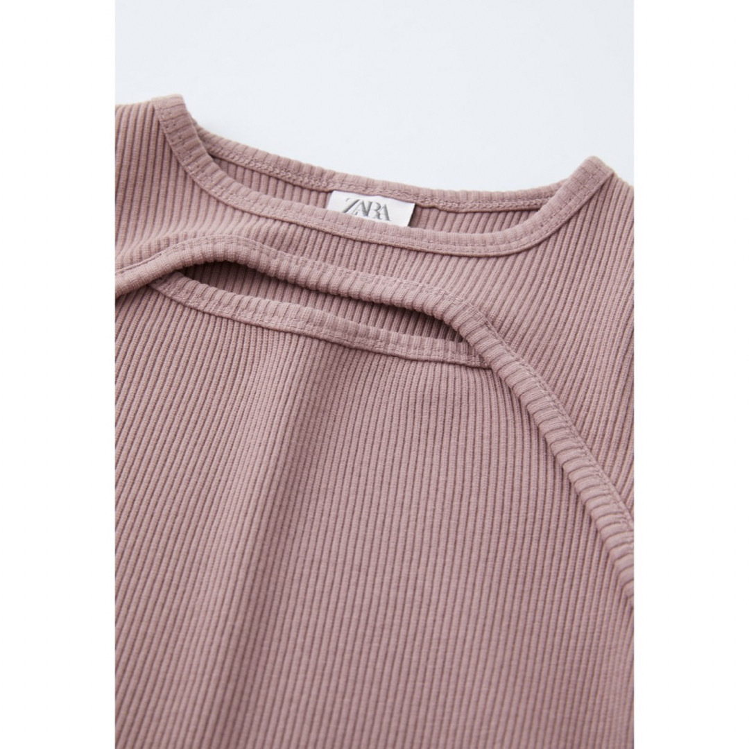 ZARA(ザラ)のZARAリブワンピース　 キッズ/ベビー/マタニティのキッズ服女の子用(90cm~)(ワンピース)の商品写真