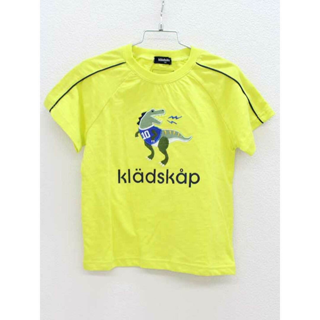 kladskap(クレードスコープ)の▽クレードスコープ/kladskap▽110cm 半袖Tシャツ/半袖カットソー 蛍光イエロー '20年製【中古】子供服 キッズ kids 男の子 夏 036032 tops キッズ/ベビー/マタニティのキッズ服女の子用(90cm~)(Tシャツ/カットソー)の商品写真