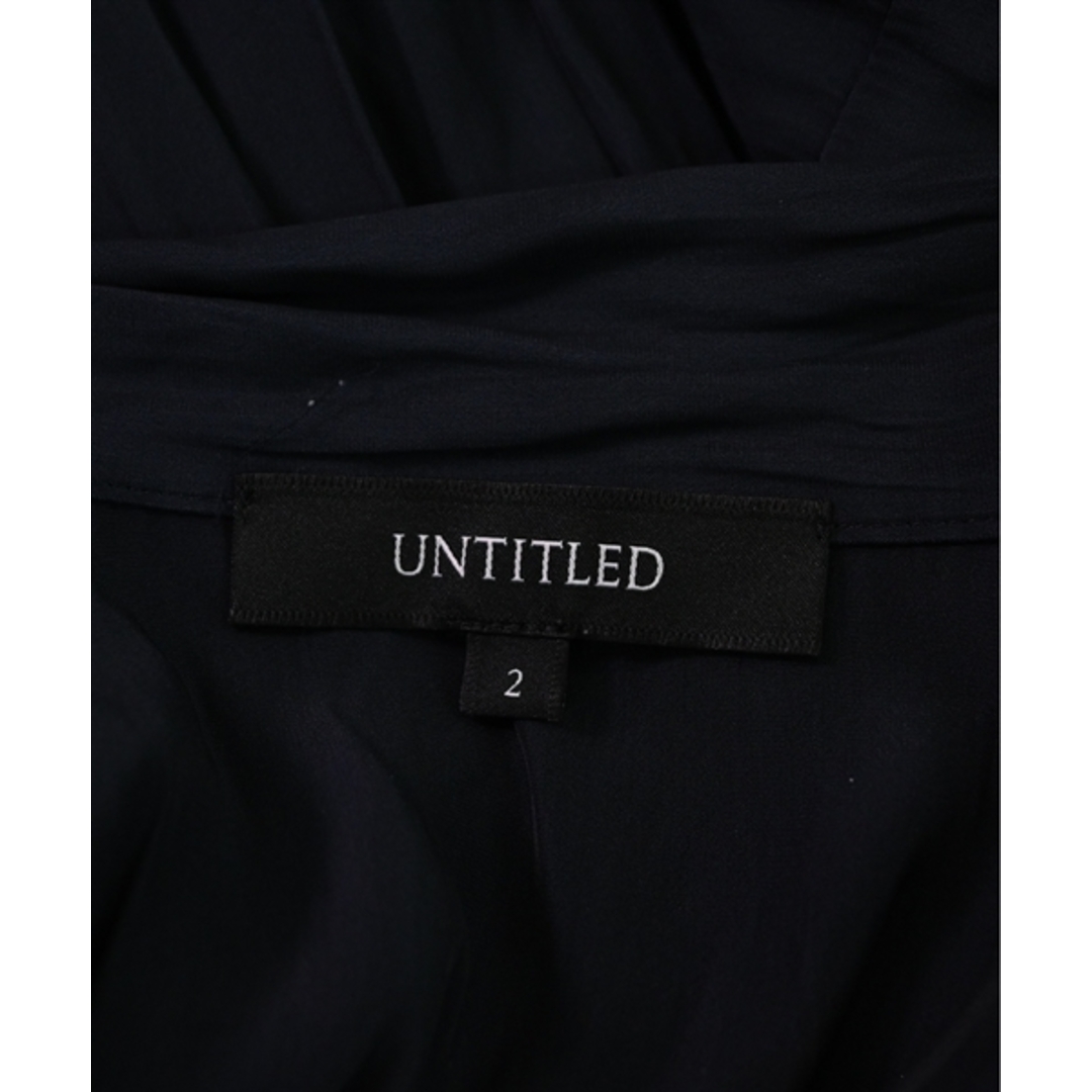 UNTITLED(アンタイトル)のUNTITLED アンタイトル ブラウス 2(M位) 紺 【古着】【中古】 レディースのトップス(シャツ/ブラウス(長袖/七分))の商品写真