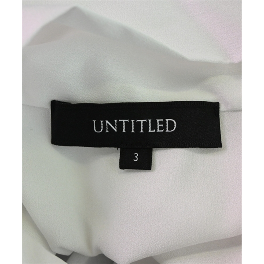 UNTITLED(アンタイトル)のUNTITLED アンタイトル ブラウス 3(L位) 白 【古着】【中古】 レディースのトップス(シャツ/ブラウス(長袖/七分))の商品写真