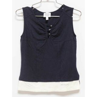 アルマーニ(Armani)の‡アルマーニ ジュニア/Armani Junior‡118cm ノースリーブ/カットソー/袖なし 紺×白【中古】子供服 キッズ kids 女の子 夏 716022 tops(Tシャツ/カットソー)