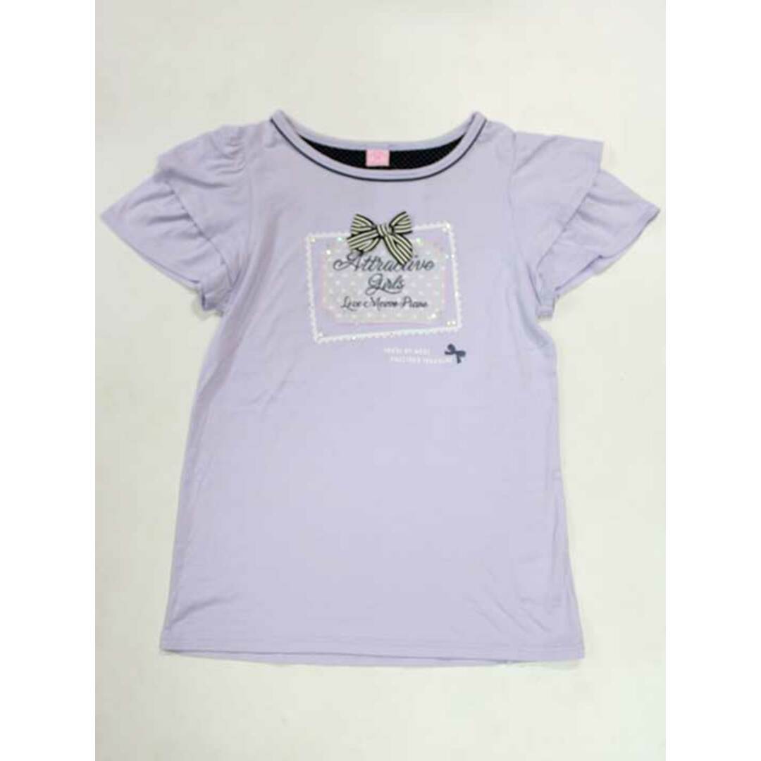 mezzo piano(メゾピアノ)の☆メゾピアノ/mezzo piano☆160cm 半袖Tシャツ/半袖カットソー 紫 【中古】子供服 キッズ kids ジュニア 女の子 夏 625032 tops キッズ/ベビー/マタニティのキッズ服女の子用(90cm~)(Tシャツ/カットソー)の商品写真