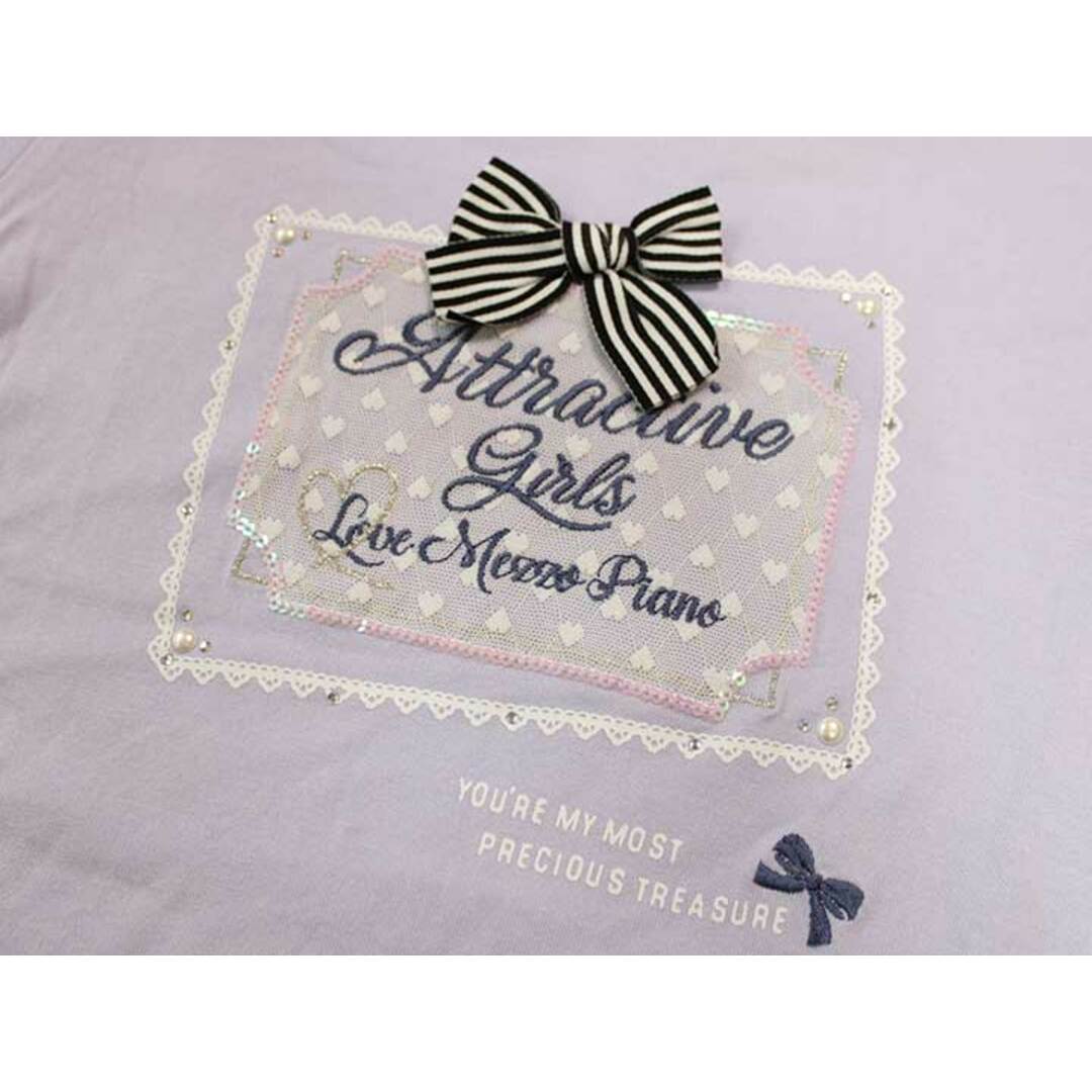 mezzo piano(メゾピアノ)の☆メゾピアノ/mezzo piano☆160cm 半袖Tシャツ/半袖カットソー 紫 【中古】子供服 キッズ kids ジュニア 女の子 夏 625032 tops キッズ/ベビー/マタニティのキッズ服女の子用(90cm~)(Tシャツ/カットソー)の商品写真