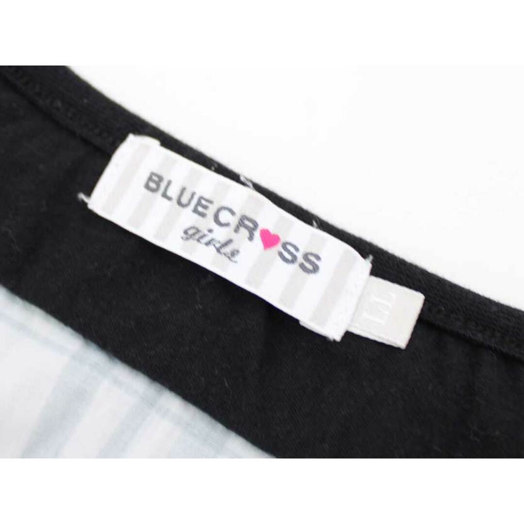 bluecross(ブルークロス)の◇ブルークロス/BLUE CROSS◇170cm 半袖重ね着風カットソー/Ｔシャツ グレー チェック柄【中古】子供服 キッズ kids ジュニア 女の子 夏 807022 tops キッズ/ベビー/マタニティのキッズ服女の子用(90cm~)(Tシャツ/カットソー)の商品写真