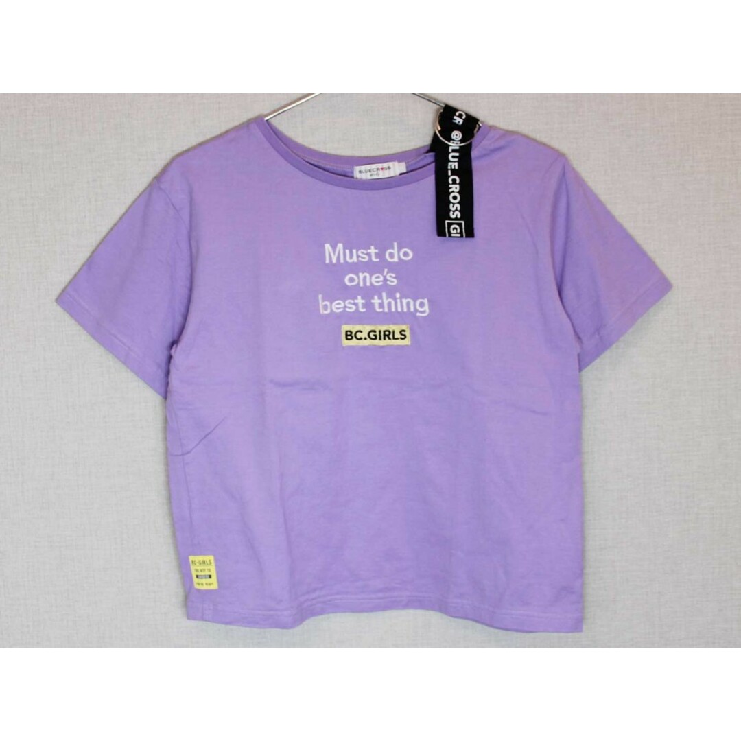 bluecross(ブルークロス)の[ブルークロス/BLUE CROSS]160cm 半袖カットソー/半袖Tシャツ 紫 '20年製【中古】子供服 キッズ kids ジュニア 女の子 夏 815032 tops キッズ/ベビー/マタニティのキッズ服女の子用(90cm~)(Tシャツ/カットソー)の商品写真