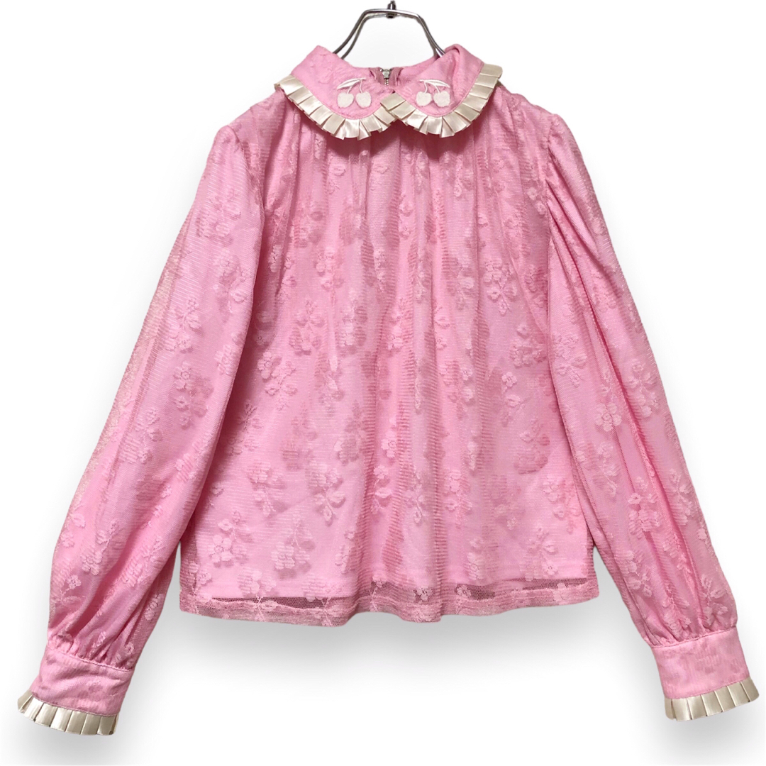 Swankiss(スワンキス)の【極美品】スワンキス Swankiss cherry lace チェリーブラウス レディースのトップス(シャツ/ブラウス(長袖/七分))の商品写真