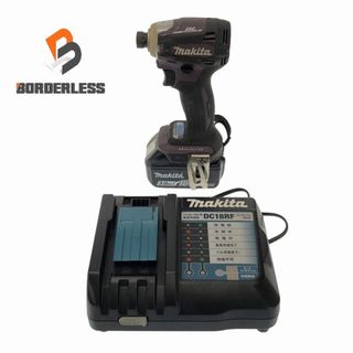 マキタ(Makita)の☆中古品☆makita マキタ 18V 充電式インパクトドライバー TD172D バッテリー1個(18V 3.0AH) 充電器 紫 パープル 86901(工具)