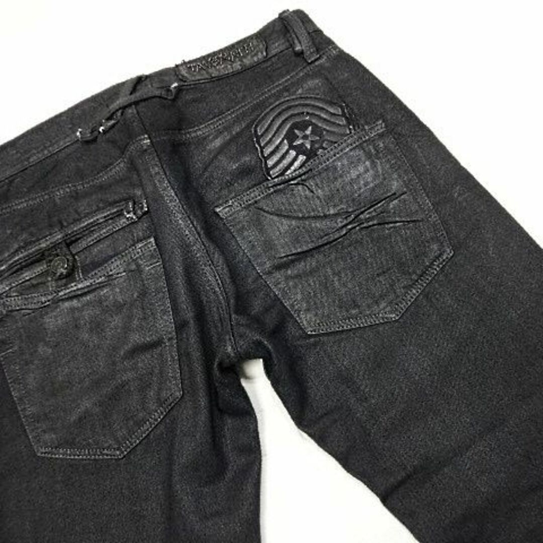 TAVERNITI SO JEANS(タヴァニティソージーンズ)のタヴァニティソージーンズ☆黒コーティング加工フレア☆31☆ウェスト約85cm メンズのパンツ(デニム/ジーンズ)の商品写真