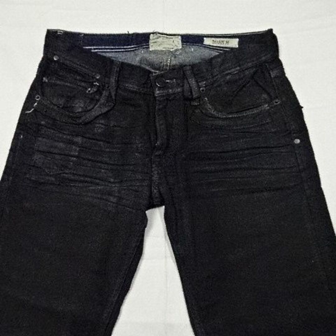 TAVERNITI SO JEANS(タヴァニティソージーンズ)のタヴァニティソージーンズ☆黒コーティング加工フレア☆31☆ウェスト約85cm メンズのパンツ(デニム/ジーンズ)の商品写真