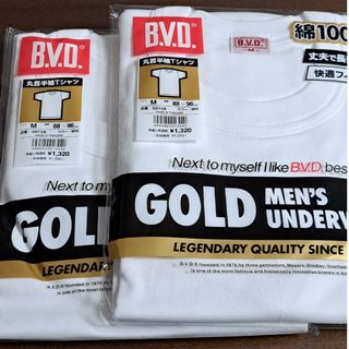 ビーブイディー(B.V.D)のBVD GOLD メンズ　丸首 半袖 Tシャツ M  2枚(スポーツ選手)