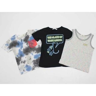 ワスク(WASK)の◇ワスク/WASK◇120cm 半袖カットソー/半袖Tシャツ＆タンクトップ 3点set 黒＆グレー×白＆マルチカラー【中古】【ネット限定】子供服 キッズ kids 男の子 夏 815032 tops(Tシャツ/カットソー)