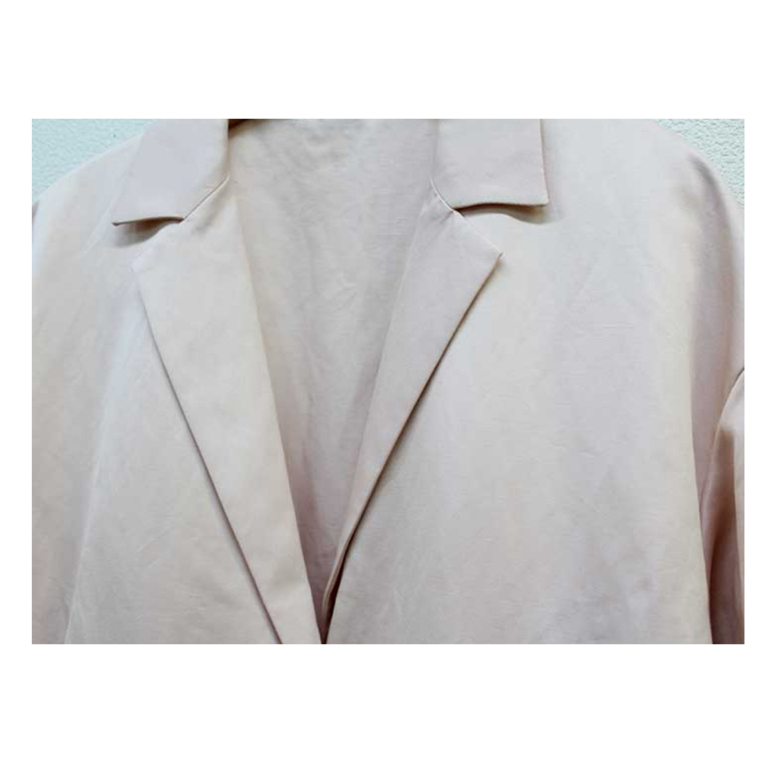 Drawer(ドゥロワー)の新品未使用‼️2020 ギャバウエストリボンコート ピンク 36 レディースのジャケット/アウター(トレンチコート)の商品写真