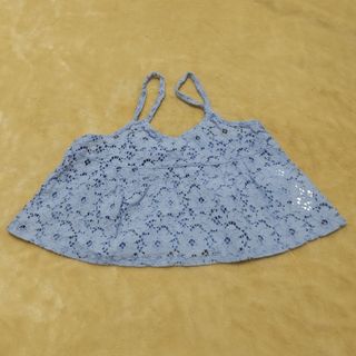 イオン(AEON)のキャミビスチェ　140　ブルー　女児　キッズ　レース(Tシャツ/カットソー)