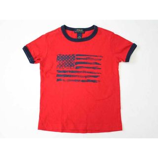 ラルフローレン(Ralph Lauren)の●ラルフローレン/Ralph Lauren●100cm 半袖Tシャツ/半袖カットソー 赤×紺【中古】子供服 キッズ kids 男の子 夏 126022 tops(Tシャツ/カットソー)