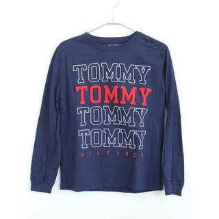 【春物 新入荷!】†トミーヒルフィガー/TOMMY HILFIGER†150cm(12/14) 長袖Tシャツ/長袖カットソー/ロンT 紺【中古】子供服 キッズ kids ジュニア 女の子 春秋 tops 803042