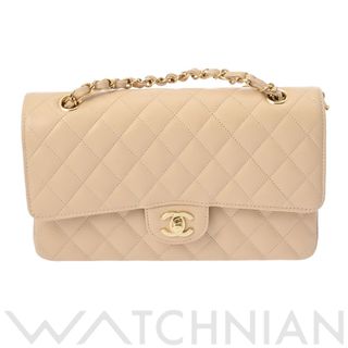 シャネル(CHANEL)の中古 シャネル CHANEL A01112 ランダム品番 レディース ショルダーバッグ マトラッセ ベージュ /ゴールド金具 キャビアスキン(ショルダーバッグ)