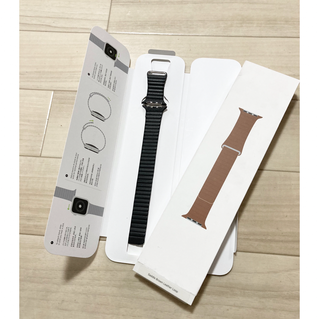 Apple Watch(アップルウォッチ)のApple Watch レザーループ　黒 スマホ/家電/カメラのスマートフォン/携帯電話(その他)の商品写真