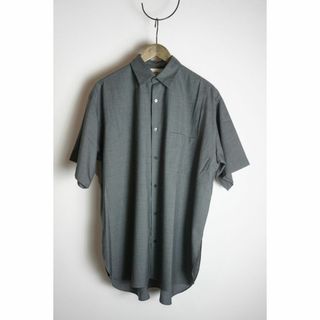 マーカウェア(MARKAWEAR)の正規 21SS MARKAWARE ウール 半袖 シャツ 灰1127N▲(シャツ)