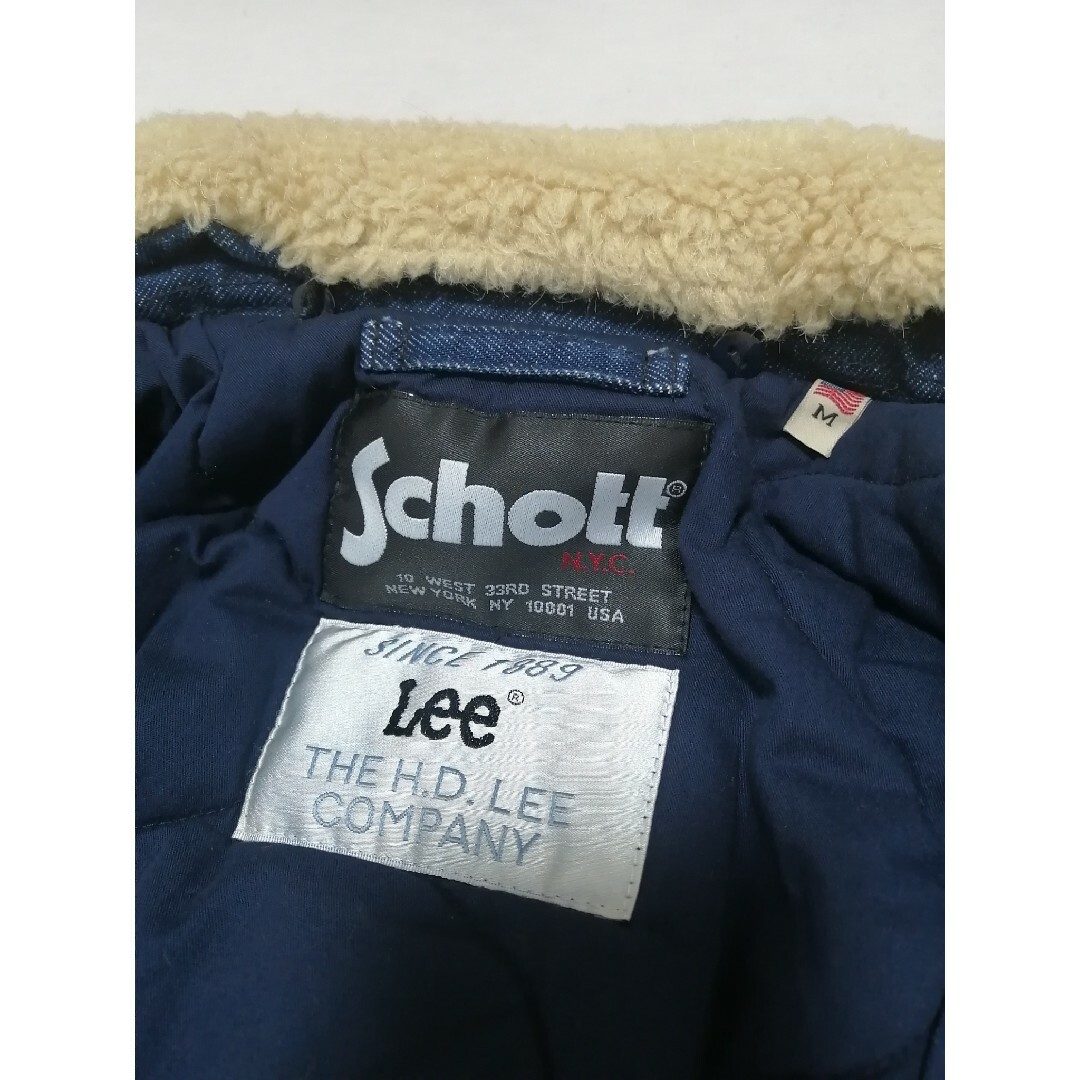 schott(ショット)の★新品・メンズ★コラボ商品　SCHOTT　×　Lee　デニムジャケット　青　M メンズのジャケット/アウター(Gジャン/デニムジャケット)の商品写真