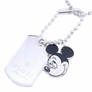 グッチ(Gucci)のGUCCI×DISNEY グッチ×ディズニー ミッキーマウス ドッグタグ ボールチェーン ネックレス シルバー925(ネックレス)