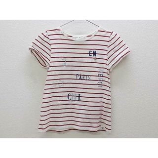 ポンポネット(pom ponette)の〓ポンポネット/pom ponette〓150cm 半袖Tシャツ/半袖カットソー 白×赤【中古】子供服 キッズ kids ジュニア 女の子 夏 616032 tops(Tシャツ/カットソー)