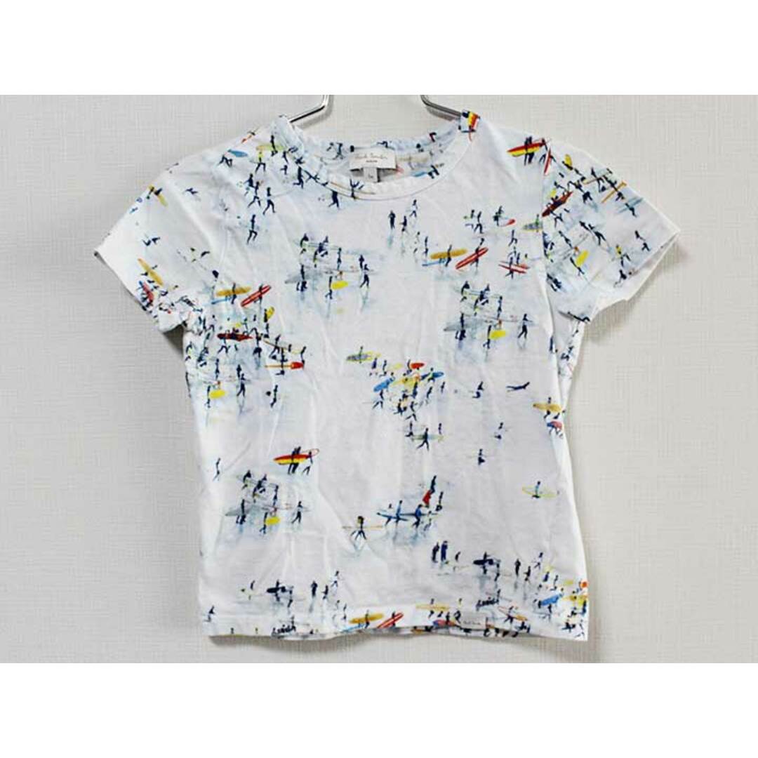 Paul Smith(ポールスミス)の《ポールスミスジュニア/Paul Smith JUNIOR》110cm 半袖Tシャツ/半袖カットソー 白×ブルー系【中古】子供服 キッズ kids 男の子 夏 035032 tops キッズ/ベビー/マタニティのキッズ服女の子用(90cm~)(Tシャツ/カットソー)の商品写真