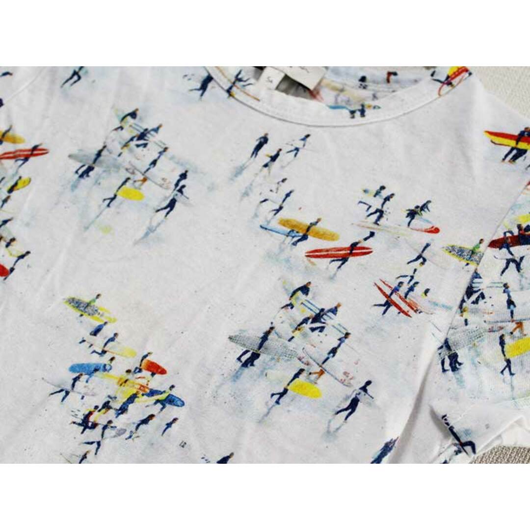 Paul Smith(ポールスミス)の《ポールスミスジュニア/Paul Smith JUNIOR》110cm 半袖Tシャツ/半袖カットソー 白×ブルー系【中古】子供服 キッズ kids 男の子 夏 035032 tops キッズ/ベビー/マタニティのキッズ服女の子用(90cm~)(Tシャツ/カットソー)の商品写真