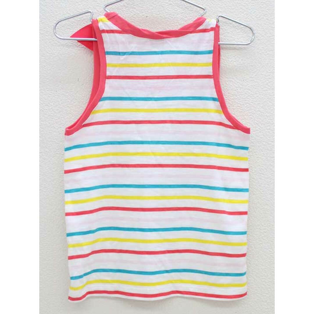 PETIT BATEAU(プチバトー)の新品 未使用品▽プチバトー/PETIT BATEAU▽128cm ノースリーブカットソー/タンクトップ/袖なし 白×マルチカラー 子供服 キッズ kids 女の子 夏 916032 tops キッズ/ベビー/マタニティのキッズ服女の子用(90cm~)(Tシャツ/カットソー)の商品写真