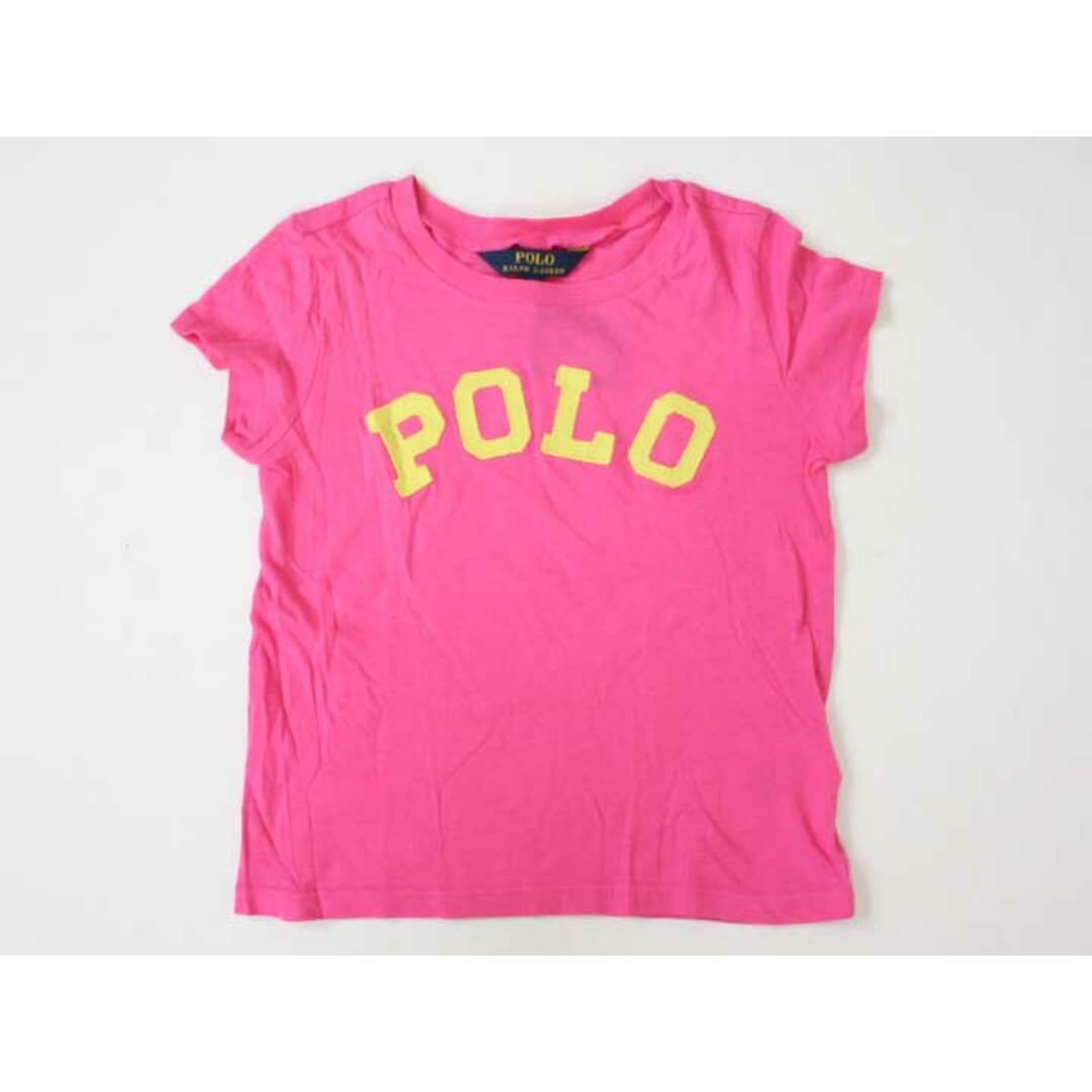 Ralph Lauren(ラルフローレン)の●ラルフローレン/Ralph Lauren●110cm 半袖Tシャツ/半袖カットソー ピンク×黄色【中古】子供服 キッズ kids 女の子 夏 126022 tops キッズ/ベビー/マタニティのキッズ服女の子用(90cm~)(Tシャツ/カットソー)の商品写真