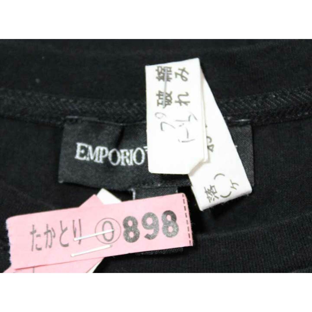 Emporio Armani(エンポリオアルマーニ)の《エンポリオアルマーニ/EMPORIO ARMANI》130cm 半袖Tシャツ/半袖カットソー 黒【中古】子供服 キッズ kids 女の子 夏 325032 tops キッズ/ベビー/マタニティのキッズ服女の子用(90cm~)(Tシャツ/カットソー)の商品写真