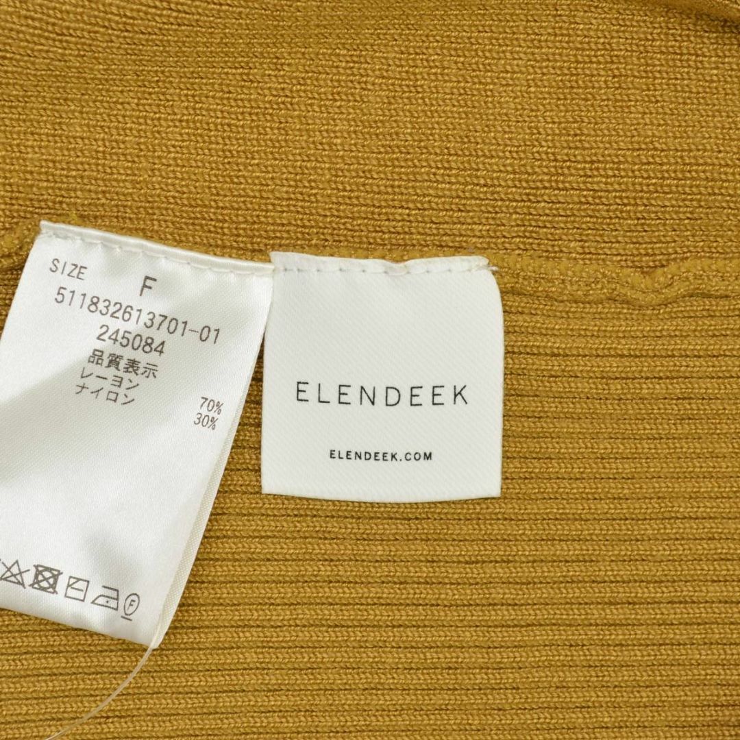 【ELENDEEK】Vネック リブノースリーブニット レディースのトップス(ニット/セーター)の商品写真