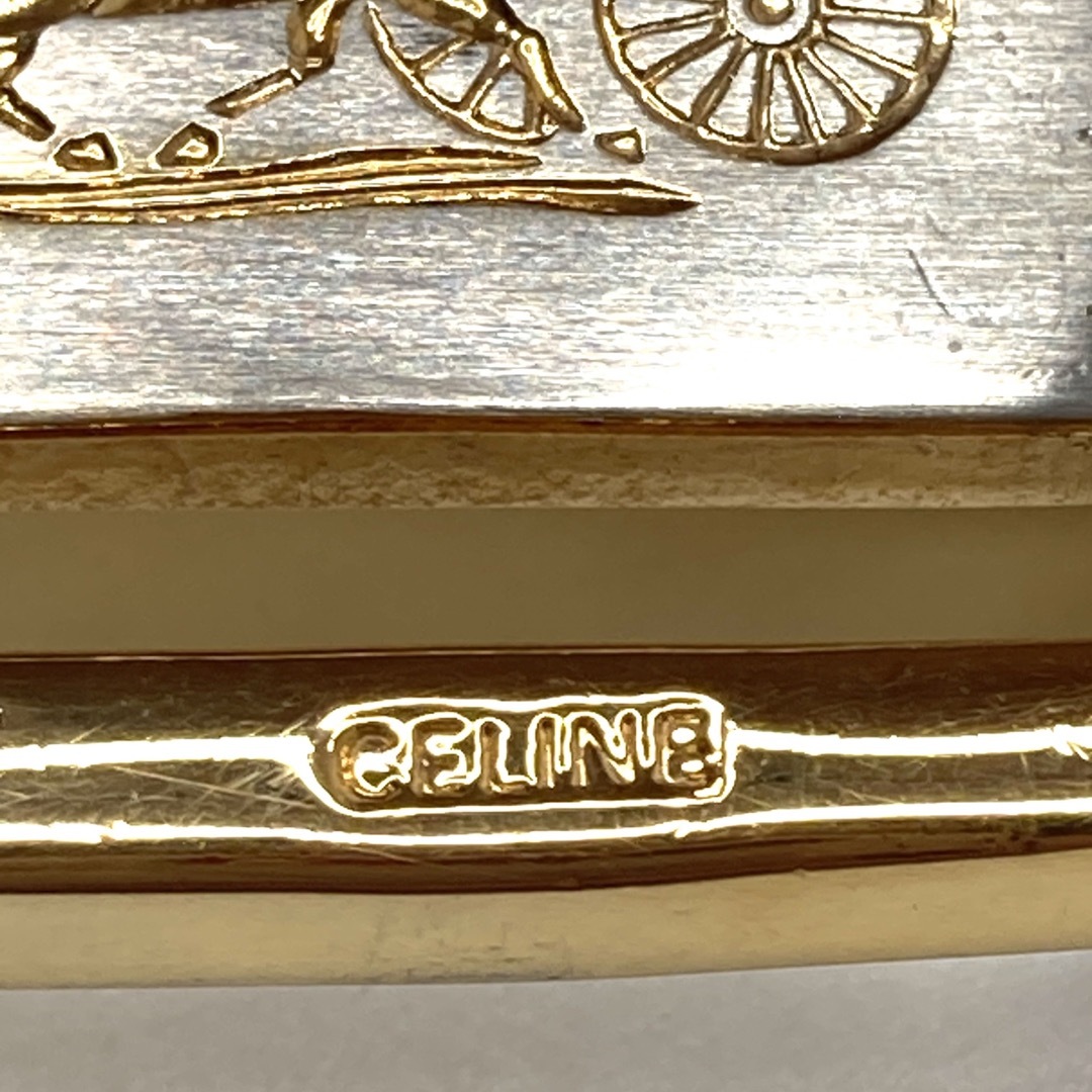 celine(セリーヌ)のセリーヌ　CELINE  ベルト　馬車金具　バックル　ゴールド　ブラウン　レザー レディースのファッション小物(ベルト)の商品写真