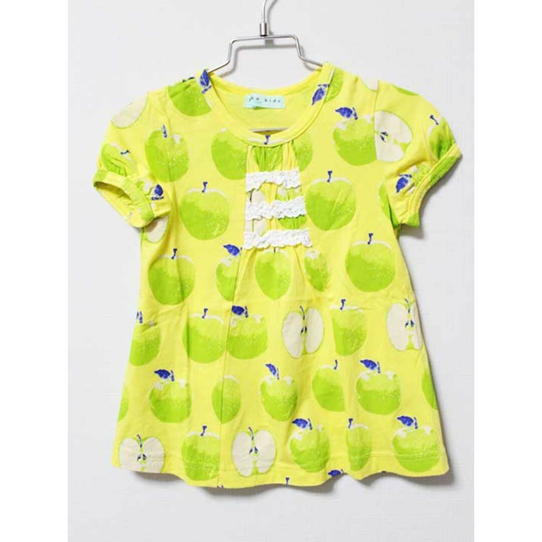 hakka kids(ハッカキッズ)の《ハッカ/HAKKA kids》100cm 半袖Tシャツ/半袖カットソー 黄色×黄緑【中古】子供服 キッズ kids 女の子 夏 606032 tops キッズ/ベビー/マタニティのキッズ服女の子用(90cm~)(Tシャツ/カットソー)の商品写真