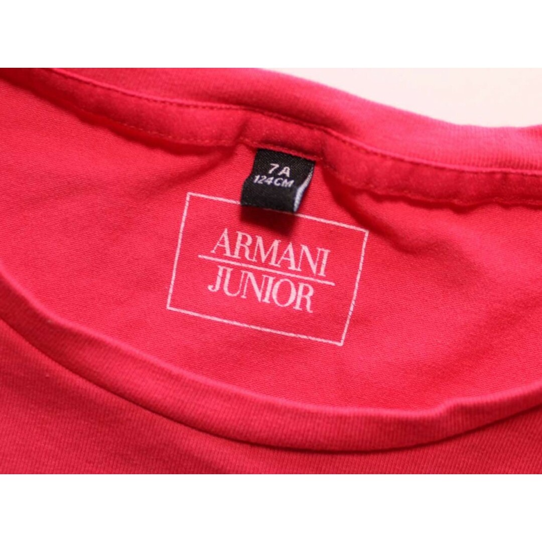 Armani(アルマーニ)の[アルマーニ ジュニア/Armani Junior]124cm 半袖カットソー/半袖Tシャツ ピンク【中古】子供服 キッズ kids 女の子 夏 225032 tops キッズ/ベビー/マタニティのキッズ服女の子用(90cm~)(Tシャツ/カットソー)の商品写真