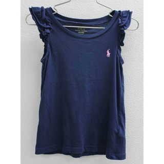 ラルフローレン(Ralph Lauren)の◇ラルフローレン/Ralph Lauren◇110cm ノースリーブカットソー/ノースリーブTシャツ 紺【中古】子供服 キッズ kids 女の子 夏 926032 tops(Tシャツ/カットソー)