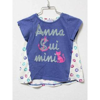 アナスイ(ANNA SUI)の《アナスイミニ/ANNA SUI mini》90cm 半袖Tシャツ/半袖カットソー ブルー×白系【中古】子供服 キッズ kids 女の子 夏 625032 tops(Tシャツ/カットソー)