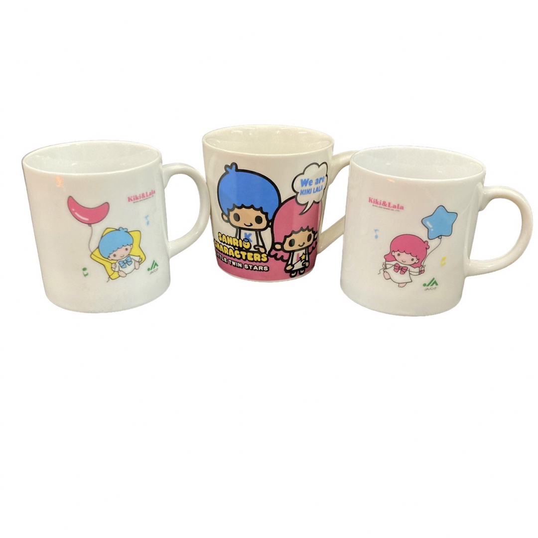 サンリオ(サンリオ)の未使用　マグカップ3点　サンリオ　キキ&ララ　Kiki& Lala SANRIO インテリア/住まい/日用品のキッチン/食器(食器)の商品写真