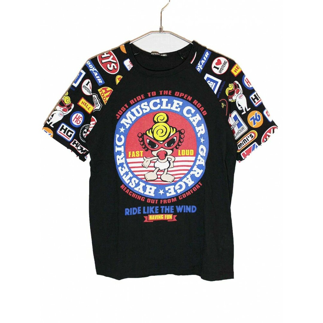 HYSTERIC MINI(ヒステリックミニ)の現行[ヒステリックミニ/HYSTERIC MINI]140cm 五分袖カットソー/五分袖Tシャツ 黒 '22年製【中古】子供服 キッズ kids ジュニア 男の子 女の子 夏 724032 tops キッズ/ベビー/マタニティのキッズ服女の子用(90cm~)(Tシャツ/カットソー)の商品写真