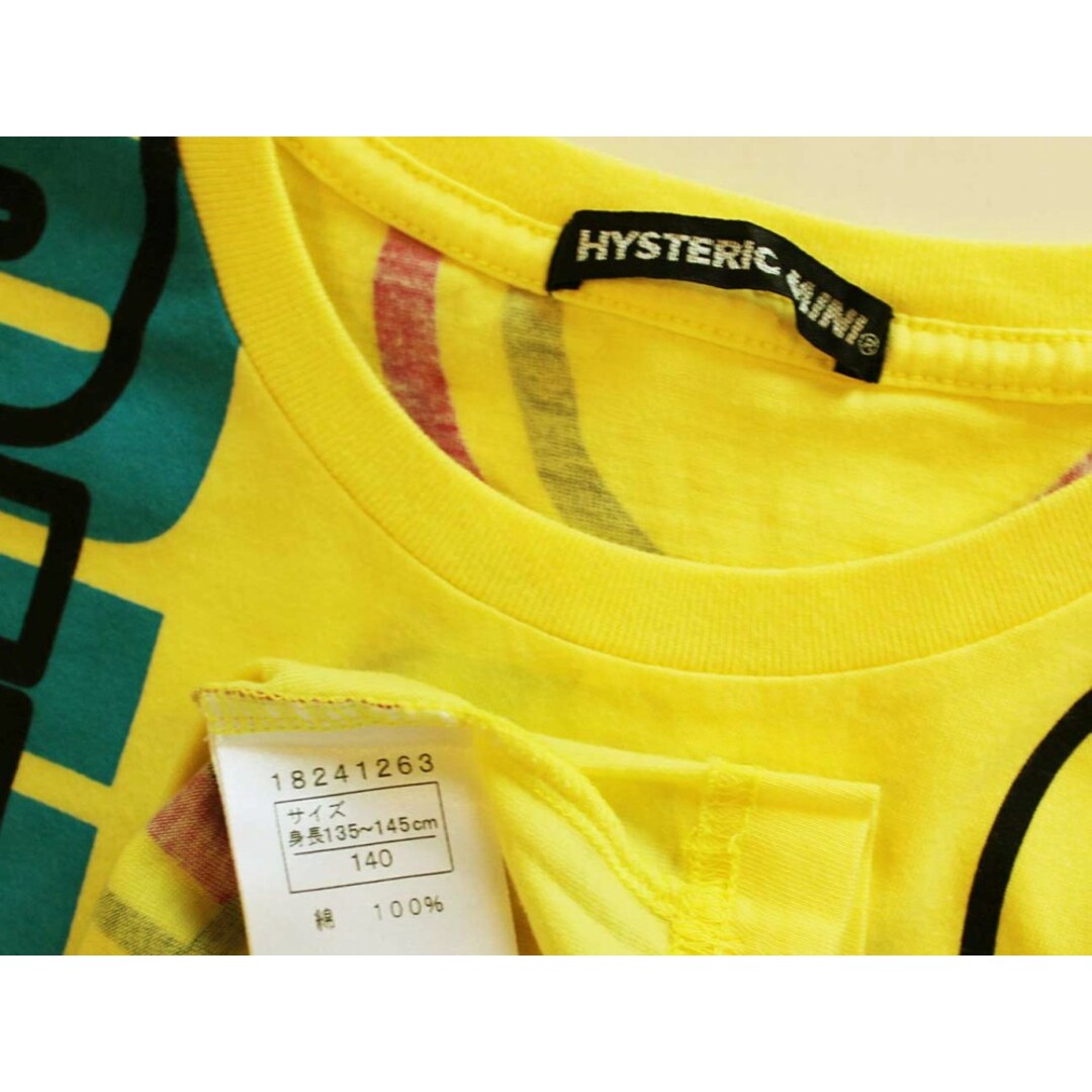 HYSTERIC MINI(ヒステリックミニ)の新品 未使用品[ヒステリックミニ/HYSTERIC MINI]140cm 半袖カットソー/半袖Tシャツ 黄色 子供服 キッズ kids ジュニア 男の子 女の子 夏 724032 tops キッズ/ベビー/マタニティのキッズ服女の子用(90cm~)(Tシャツ/カットソー)の商品写真