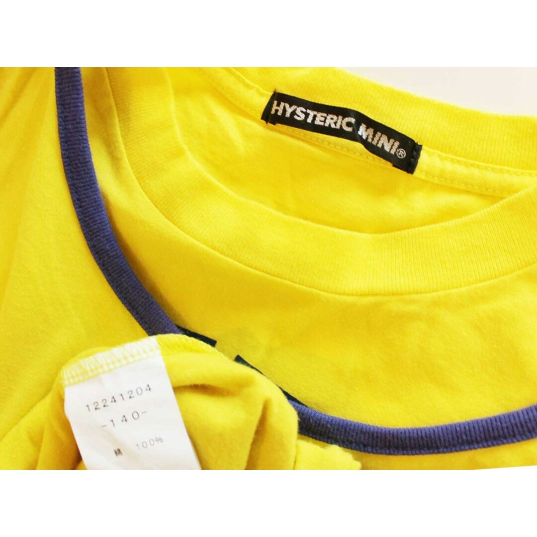 HYSTERIC MINI(ヒステリックミニ)の現行[ヒステリックミニ/HYSTERIC MINI]140cm 重ね着風半袖カットソー/半袖Tシャツ 黄色 '22年製【中古】子供服 キッズ kids ジュニア 男の子 女の子 夏 724032 tops キッズ/ベビー/マタニティのキッズ服女の子用(90cm~)(Tシャツ/カットソー)の商品写真