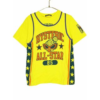 ヒステリックミニ(HYSTERIC MINI)の現行[ヒステリックミニ/HYSTERIC MINI]140cm 重ね着風半袖カットソー/半袖Tシャツ 黄色 '22年製【中古】子供服 キッズ kids ジュニア 男の子 女の子 夏 724032 tops(Tシャツ/カットソー)