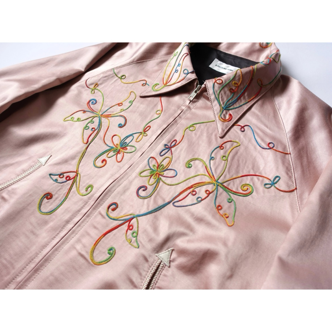 WACKO MARIA(ワコマリア)のRAINBOW EMBROIDERY WESTERN JACKET(pink) メンズのジャケット/アウター(ブルゾン)の商品写真
