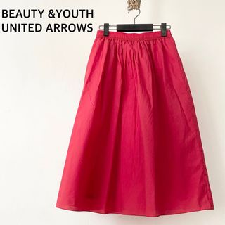 ビューティアンドユースユナイテッドアローズ(BEAUTY&YOUTH UNITED ARROWS)のビューティーアンドユースユナイテッドアローズ　レッド　スカート　ボトムス　日本製(ひざ丈スカート)