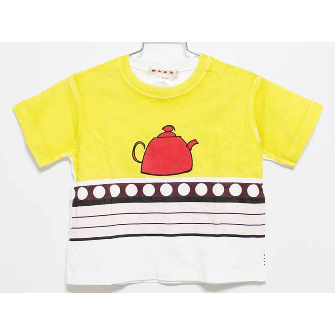 Marni(マルニ)の‡マルニ/MARNI‡104cm 半袖Tシャツ/半袖カットソー 黄色×白【中古】子供服 キッズ kids 男の子 女の子 夏 905032 tops キッズ/ベビー/マタニティのキッズ服女の子用(90cm~)(Tシャツ/カットソー)の商品写真