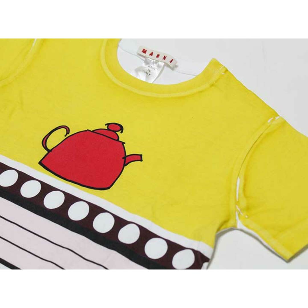 Marni(マルニ)の‡マルニ/MARNI‡104cm 半袖Tシャツ/半袖カットソー 黄色×白【中古】子供服 キッズ kids 男の子 女の子 夏 905032 tops キッズ/ベビー/マタニティのキッズ服女の子用(90cm~)(Tシャツ/カットソー)の商品写真